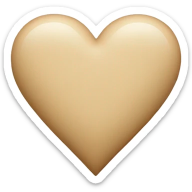 Beige heart  sticker