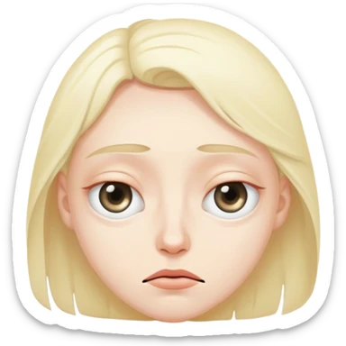 Tired with eye bags sticker