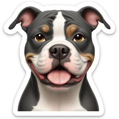 American bully with Alice cream  sticker