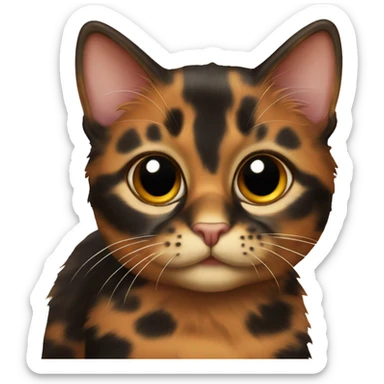 cute tortoiseshell cat  sticker