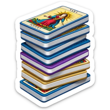 A stack of tarot cards sticker