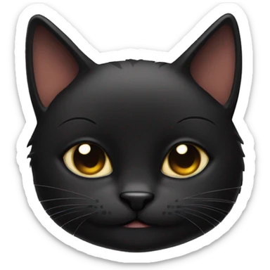 Black cat sticking out middle finger sticker
