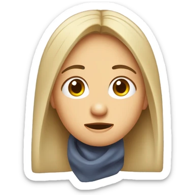 Cara mirando arriba a la derecha con expresión de nose sticker