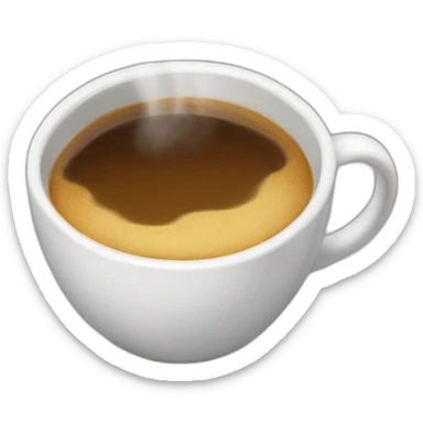 Una taza de café saludando sticker