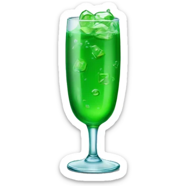 a fresh glass with sprite sticker