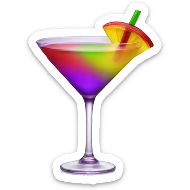 Drink purple green red yellow pink cocktail sticker
