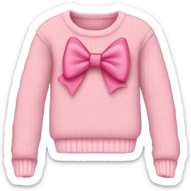 Sweater with pink bow sticker