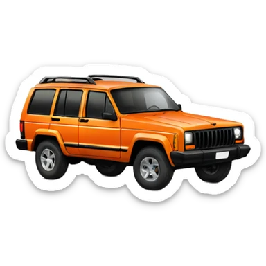 Orange Jeep Cherokee sticker