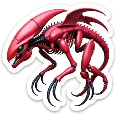 Abstract Venom-Xenomorph-Genesect-ET-hybrid-fantasy-creature sticker