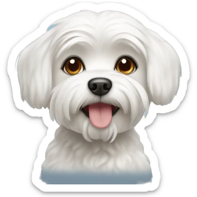 maltese dog sticker