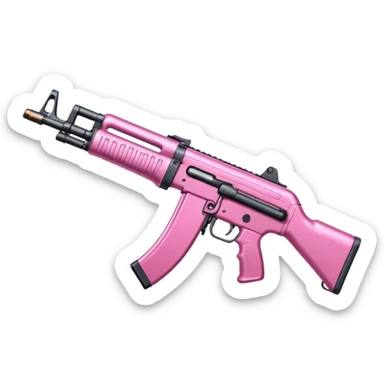 PInk assault rifle sticker