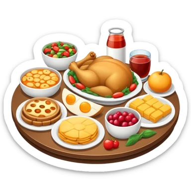 Table full of food sticker