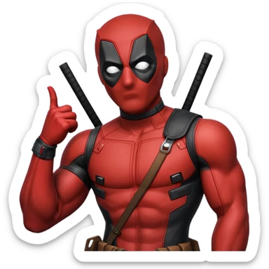 DeadPool from marvel rivals ass sticker