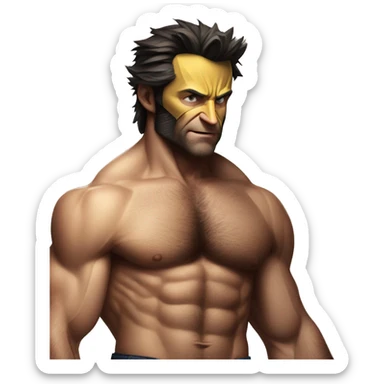 Shirtless Wolverine  sticker