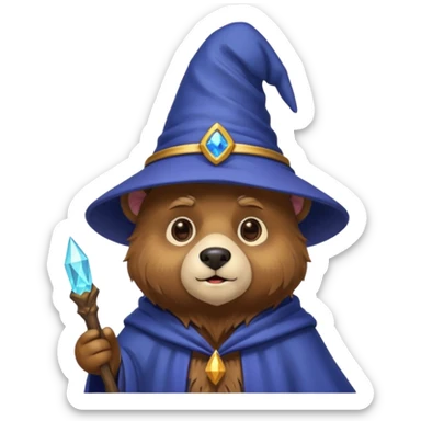 wizard bear sticker