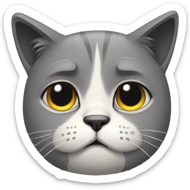 Sad cat sticker
