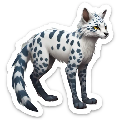 Modern Feral Rare Fantasy Vernid-Trico-species by LiLaiRa, random markings, full body sticker