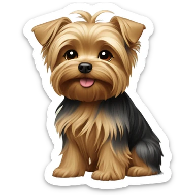 yorkshire terrier in hugs sticker