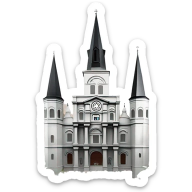 Realistic new orleans st.louis cathedral  sticker