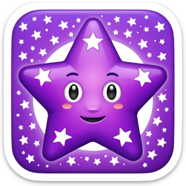 The word "banger" surrounded by purple stars sticker