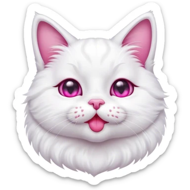 Cat blowing kiss sticker
