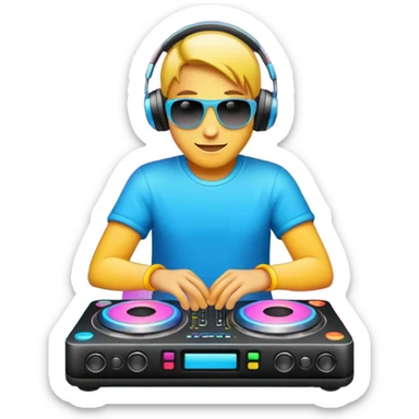 Dj light sticker