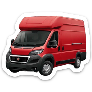 Fiat Ducato red with people sticker