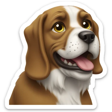 Dog with a grinch face sticker