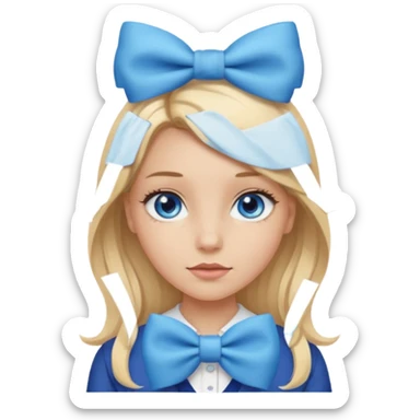 menina com laço  sticker