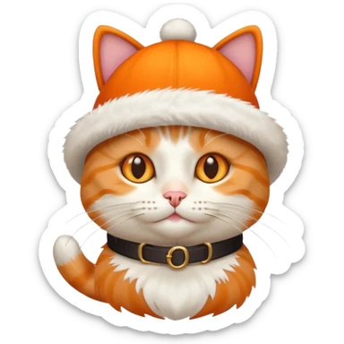 a cat wearing a hat sticker