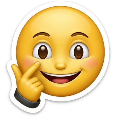 Emoji smirking and pinching fingers  sticker