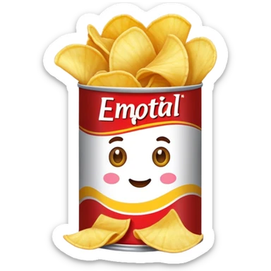 potato chips can sticker