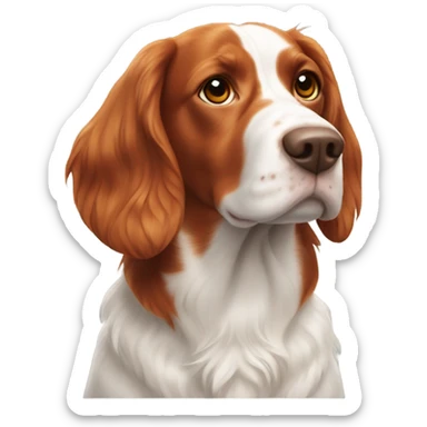 A Brittany spaniel dog sticker