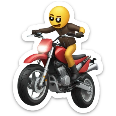 A motorbyke doing a wheelie sticker