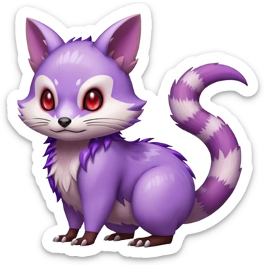 Badass Wisteria Demonic Furret-Machine-Pokémon sticker