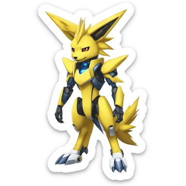 Renamon-Jolteon-Zeraora-medabot-mecha full body sticker