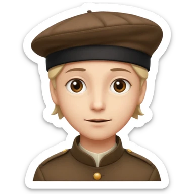 Cette emoji😏 avec un capeau de poète sticker