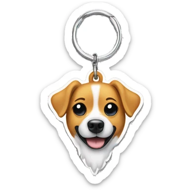 Dog collar tag that reads spit sticker