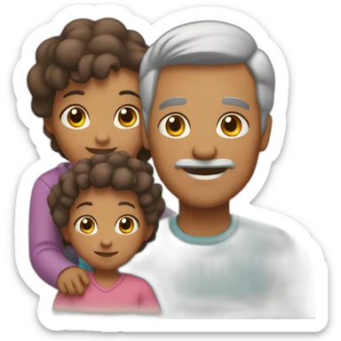 family of 4 with grandchildren sticker