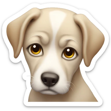 Sad dog sticker