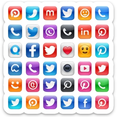 social apps sticker