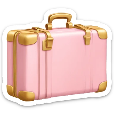 Light pink golden suit case  sticker