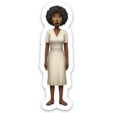an fear woman, full body sticker