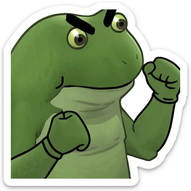 bufo is throwing punches sticker