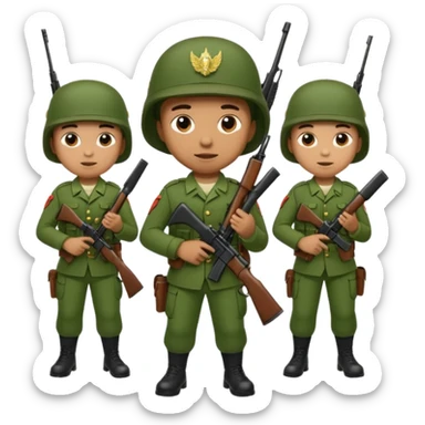 Pangkat prajurit dua TNI sticker