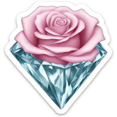 Diamond rose sticker