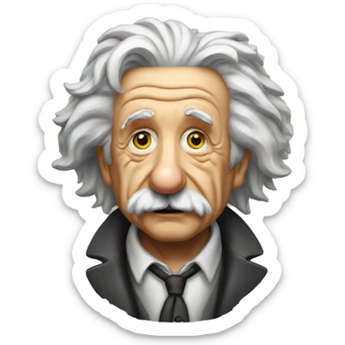 Albert einstein ripped sticker