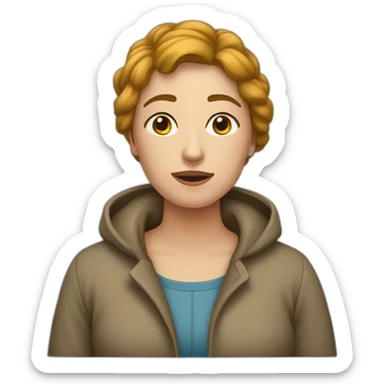 Une femme qui pleure et rigole  sticker