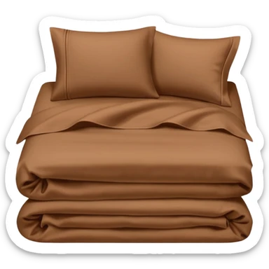 brown bed linen set sticker