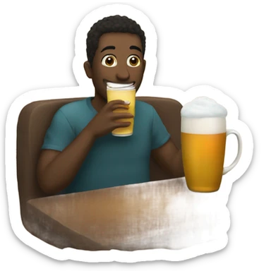 cozy indoor sip and smile sticker